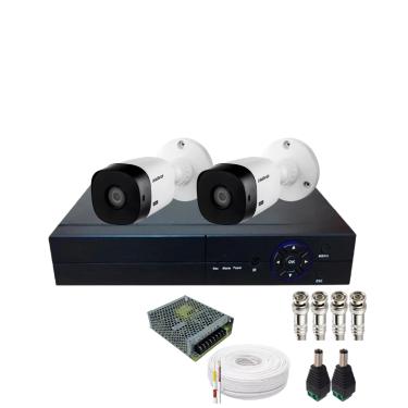 Imagem de Kit 2 Câmeras Intelbras 1120b Hd Dvr De 04 Canais Alta Performance Sem Hd
