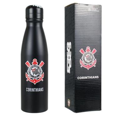 Imagem de Garrafa Redonda Alumínio 600Ml - Corinthians