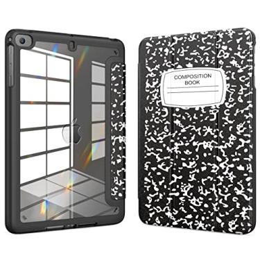Imagem de VIKESI Capa para iPad mini 4 5 3 2 1, capa transparente para iPad mini de 7,9 polegadas 1ª 2ª 3ª 4ª 5ª geração [suporta hibernar/despertar automático] - Livro