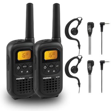 Imagem de Kit Radio Walkie Talkie Intelbras RC4002 Uhf Original + Fones Preto MT01