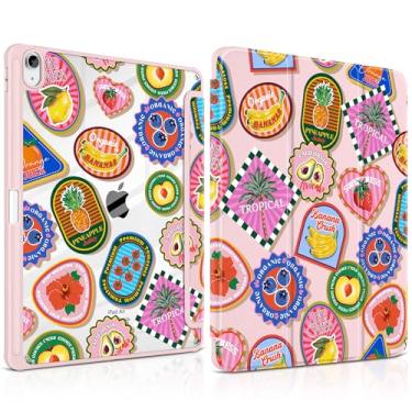 Imagem de MEEgoodo Capa para iPad Air 33.0 cm 2025(M3) / 2024(M2), capas para tablet com revestimento traseiro de acrílico transparente, capa com suporte para lápis + despertar/hibernar automático + suporte de