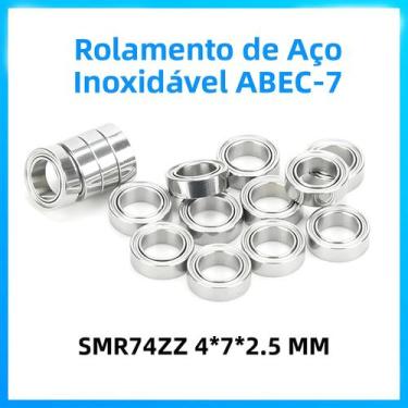 Imagem de Rolamentos De Esferas Blindados Em Aço Inoxidável SMR74ZZ 4x7x2.5mm 10
