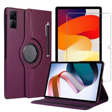 Imagem de Blance, Kit Capa Couro Roxa + Película De Vidro + Caneta Touch Para Redmi Pad SE 11