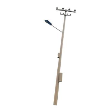 Imagem de Dynwave Modelo de poste de energia em escala HO 1/87, decoração de cenário em miniatura realista para cenas de diorama de micropaisagem