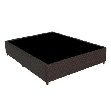 Imagem de Base Cama Box Casal Universal (138x188x20) Gazin Cr35221 marrom marrom