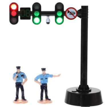 Imagem de Semáforo de brinquedo Alipis Kids Traffic Light modelo preto/vermelho