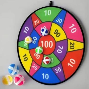 Imagem de Tiro Ao Alvo Tecido Bolinha Jogo Brinquedo Criança Jogo de Dardos Infantil 36cm