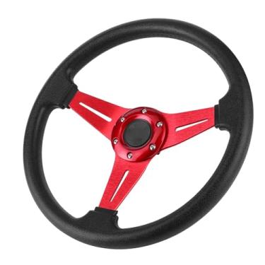 Imagem de Yinhing 14NO VOLO DE DIREÇÃO DE 14 Polegadas 14 Polegadas DE 350 Mm DE Corrida Universal Drifting Feita DE Liga DE Alumínio PU Anti -desgaste Leve à Prova DE Ferrugem (Vermelho)