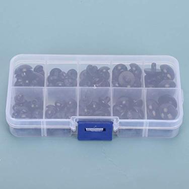 Imagem de Zerodis Olhos de Boneca de Plástico Preto, Olhos de Segurança para Artesanato Adequados para Bonecas, Ursos, Brinquedos, Fantoches, Materiais Artesanais, 100 Peças