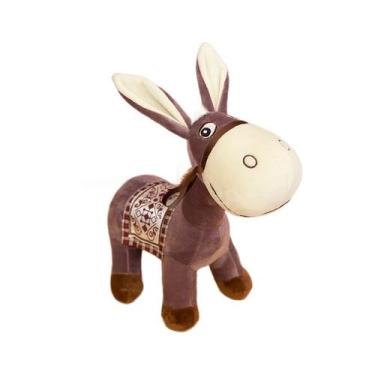 Imagem de Boneca de pelúcia Donkey Toy, desenho animado de 30 cm com sela - yiwe