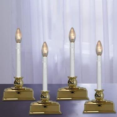 Imagem de Velas de janela GOOTHY, pacote com 4, bateria LED de 30 cm com tempori