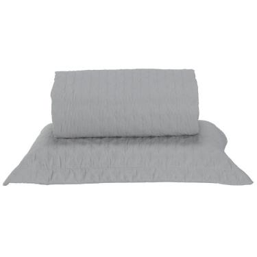 Imagem de Kit Cobre Leito Milão Solteiro 2 Peças 100% Poliéster - Linho / Branco