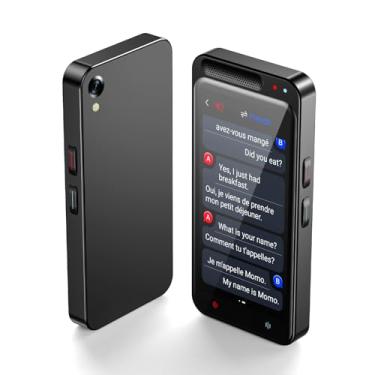 Imagem de Dispositivo tradutor de idiomas, dispositivo tradutor instantâneo bidirecional portátil em tempo real de alta precisão, 138 idiomas online/offline/voz/texto/tradução de fotos para viagens e