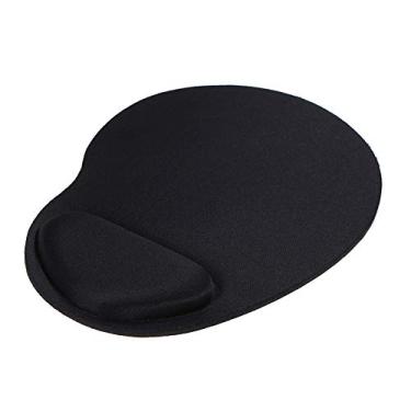 Imagem de Mouse pad Confortável com suporte para descanso de pulso para PC laptop (preto)