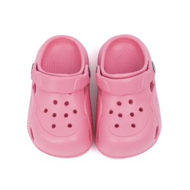 Imagem de Chinelo infantil infantil infantil meninos meninas bonito jardim tamancos chinelos chinelos chinelos leves verão crianças praia piscina jogar sapatos (bebê/criança pequena), rosa, 17