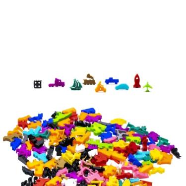 Imagem de BoardGameSet Vehicles Meeple Figure Set for Board Games 8pcs | Mixed Colors | Board Game Accessories DND Tabletop RPG Accessory Figures Replacements Resource Token Holder