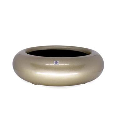 Imagem de Vaso Bacia Decorativo Redondo Ouro Velho 40cm B02 - D'Rossi