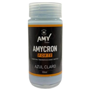 Imagem de Tinta Para Volante De Carro Couro Amycron Forte 90ml, Azul Claro