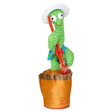 Imagem de Cacto Dançante Musical Falante Dança Repete Brinquedo Usb Guitarra