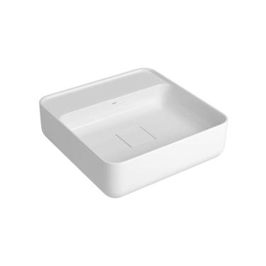 Imagem de Cuba De Apoio Deca Slim 40x40 L.11040.m.17 Quadrada Com Mesa Branca