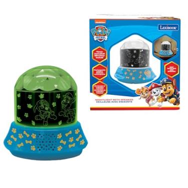 Imagem de LEXiBOOK - Patrulha Canina, projetor de luz noturna com alto-falante, projeções luminosas no teto, ícones da Patrulha Canina, lâmpada de quarto infantil, luz decorativa colorida - NLJ035PA