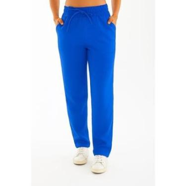 Imagem de Calça Feminina Moletom Pantalona Wide Leg Moda Gringa-Feminino