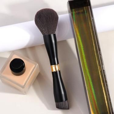 Imagem de Um pincel de maquiagem ultramacio e fofo com caixa, versátil para blush, pó e mistura de maquiagem para os olhos (preto)