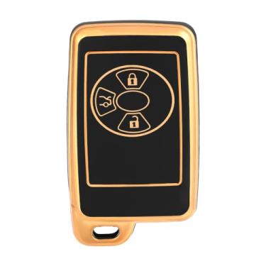 Imagem de Para Toyota Camry Avalon Avalon Corolla Yaris Noah Tarago Mark Estima controle remoto inteligente 3 5 botões TPU capa protetora para chave de carro