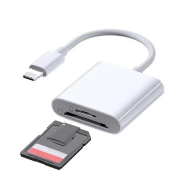 Imagem de Leitor de cartão 2 em 1, adaptador para câmera digital, transferência de vídeo de foto de alta velocidade