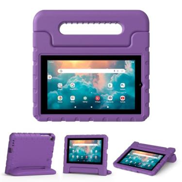 Imagem de Thoreta Capa infantil para Walmart Onn 17.8 cm 3ª geração 2022 (modelo: 100071481), capa leve de espuma durável à prova de choque com suporte conversível para meninos e meninas, roxa