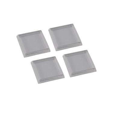 Imagem de SoftTouch 4679495N Copos de móveis quadrados para carpetes ou pisos rígidos duráveis, 3,5 cm, pacote com 4, transparente, 4 unidades