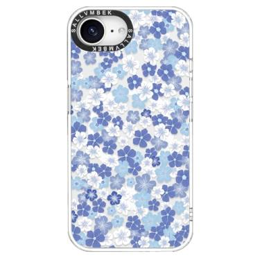 Imagem de sallvmbek Capa para iPhone 16e, compatível com MagSafe, estampa floral de flores com design fofo, capa protetora magnética à prova de choque TPU para mulheres e mulheres