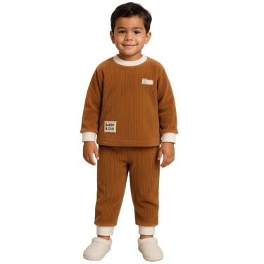 Imagem de Conjunto Infantil Inverno Marrom Aconchegante Menino