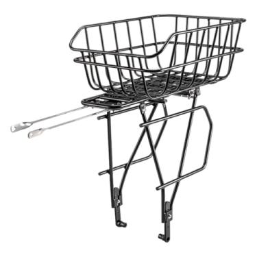 Imagem de Colaxi Cesto traseiro para bicicleta, cestos de armazenamento para o banco traseiro com suporte para bicicletas, bolsa de carga impermeável para bicicletas