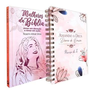Imagem de Kit 2 Livros  Mulheres da Bíblia + Diário de Oração Amando a Deus - Pr