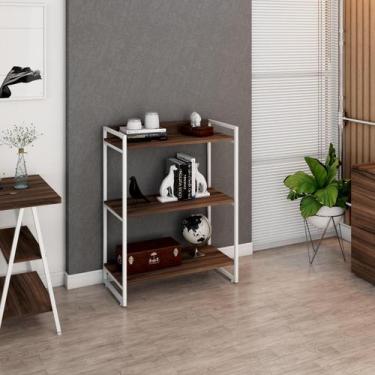 Imagem de Estante Kuadra 80X40X104cm C/03 Prateleiras Estrutura Branca - Compace