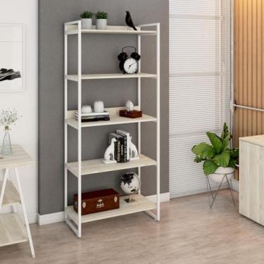 Imagem de Estante Kuadra 80X40X187cm C/05 Prateleiras Estrutura Branca - Compace