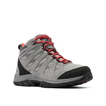 Imagem de Columbia Tênis de caminhada feminino impermeável Redmond III Mid, Vapor/Coral vermelho, 11