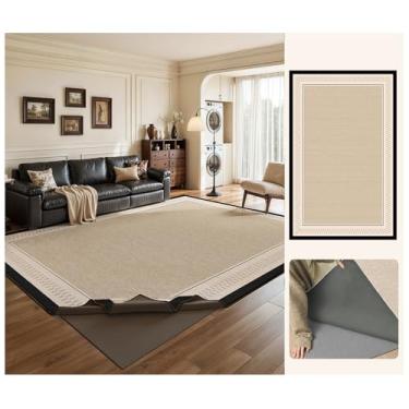 Imagem de SPXMQSS Tapetes laváveis à máquina para sala de estar, tapete lavável removível para sala de estar, tapete grosso antiderrapante macio para quarto, sala de jantar, escritório em casa C 240 x 340 cm