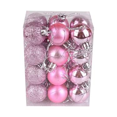 Imagem de Phefop 72 Bolas de Natal Dos Pces, Bolas Plásticas Inquebráveis ​​da árvore de Natal, Perfeitas para Casamentos e Decorações do Feriado (Róseo)
