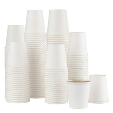 Imagem de [Pacote com 200] Copos de café descartáveis de papel quentes de 85 g para banheiro, expresso, copos de enxaguante bucal