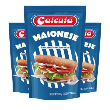 Imagem de 3Un Maionese Calcutá 200G Embalagem Refil Econômico Para Lanches Petis