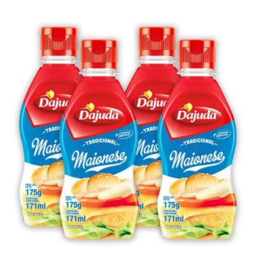 Imagem de 4Un Maionese DAjuda 175G Para Hamburguer Hot Dog Lanches Petiscos Past