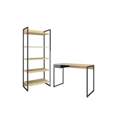 Imagem de Jogo De Escritorio Estante E Escrivaninha Ade Natura Preto