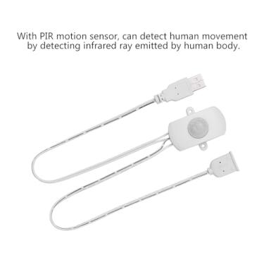 Imagem de Generic O Interruptor do Sensor de Movimento Infravermelho PIR Automatiza Com Eficiência a Iluminação de Faixa de LED para Corredores e Armazéns (Branco)