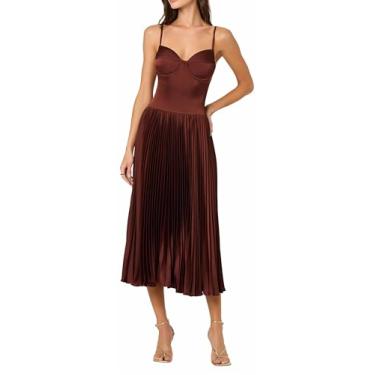 Imagem de ASTR The Label Vestido Elyssa feminino, Marrom ferrugem, M