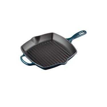 Imagem de GRELHA QUADRADA LE CREUSET 26CM SIGNATURE EM FERRO FUNDIDO AZUL AGAVE 20183264220422 Azul