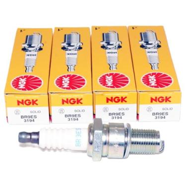 Imagem de NGK 3194 BR9ES pacote com 4 velas de ignição barco motocicleta ATV UTV carro caminhão SUV