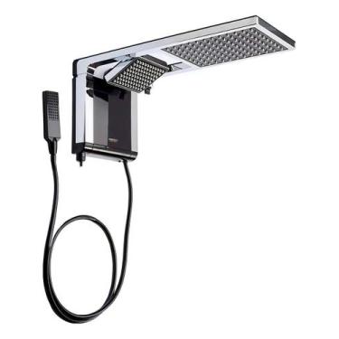 Imagem de Chuveiro Lorenzetti Acqua Duo Elétrico de Parede Preto Cromado 7800w 2