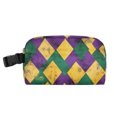 Imagem de Burbuja Mardi Gras Losango Lancheira para Mulheres e Homens, Mini Lancheira Isolada Reutilizável, Lancheira Portátil para Trabalho, Viagem, Piquenique